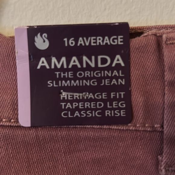 Gloria Vanderbilt Amanda Straight Leg Jeans Size 16 - Picture 8 of 8
